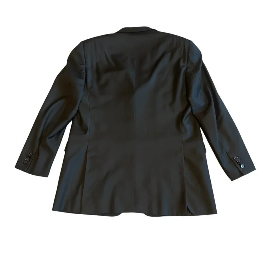 Ermenegildo Zegna Black Button-Down Blazer Jacket Sport Coat Classic Size 44R